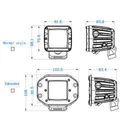 Black Horse Off Road - Black Horse PLE4JB LED 2" Cube Lights Clear Universal - Image 2