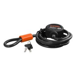 CURT - CURT 23670 Multi-Use Cable Lock 6' x 3/8" Cable Vinyl-Coated Braided Steel - Image 1