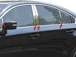 Quality Automotive Accessories - QAA PP15447 8Pc Stainless Steel Pillar Trim for 15-19 Subaru Legacy - Image 1