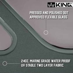 King 4WD - King 4wd 14010235 Soft Top w/Tinted Windows No Doors for 97-06 Wrangler TJ Black - Image 5
