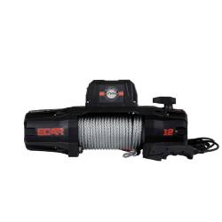 Overland Vehicle Systems - Overland Vehicle Systems 19119901 SCAR 12 12000lb Winch w/Steel Cable & Remote - Image 1