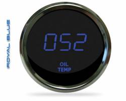 Intellitronix - Intellitronix MS9108B LED Digital Oil Temp Gauge 2-1/16" 50 To 350 Chrome Blue - Image 1