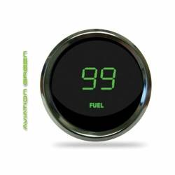 Intellitronix - Intellitronix MS9016G LED Digital Fuel Gauge 2-1/16" 0 To 99 % Chrome Green - Image 1