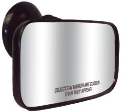Cipa Mirrors - CIPA Mirrors 11050 Suction Cup Rearview Mirror Black 8"W x 4"H - Image 1