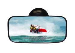 Cipa Mirrors - CIPA Mirrors 11050 Suction Cup Rearview Mirror Black 8"W x 4"H - Image 2