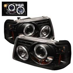 Spyder Auto - Spyder Auto 5010490 Black/Clear LED Halo Projector Headlights for 01-11 Ranger - Image 1