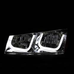 Anzo USA - Anzo USA Crystal Headlight Set w/U-Bar Halo Chrome Silverado/Avalanche 111313 - Image 2