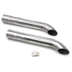 Patriot Exhaust - Patriot Exhaust H3821 26" Universal Raw Steel Side Tube Turnout Built-in Muffler - Image 1