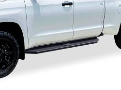 APS - APS IB20RJI7H H-Series Running Boards Black for 07-21 Toyota Tundra Double - Image 1