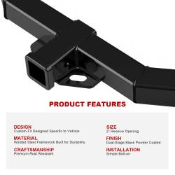 APS - APS Class III 2" Trailer Receiver Hitch for Suaru Outback/Legacy HT24CJE95 - Image 4