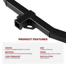 APS - APS HT24CEB58 Class III 2" Trailer Receiver Hitch for 99-04 Grand Cherokee - Image 5