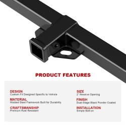 APS - APS Class III 2" Trailer Receiver Hitch 09-14 Ford F150 HT24CIB21 - Image 5