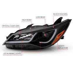 Anzo USA - Anzo USA 121518 Projector Headlight Set for 15-16 Toyota Camry - Image 2