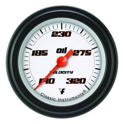 Classic Instruments - Classic Instruments VS128WBLF Velocity Series Oil Temperature Gauge 2-1/8" Black - Image 6