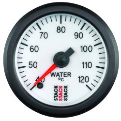 Stack - Stack ST3357 Pro Stepper Water Temp Gauge 52MM White 40-120C 1/8" NPTF Male - Image 1