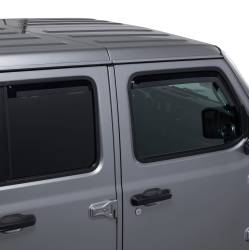Putco - Putco 580221 4Pc Tinted Window Deflectors for 18+ Jeep Wrangler JL & Gladiator - Image 1
